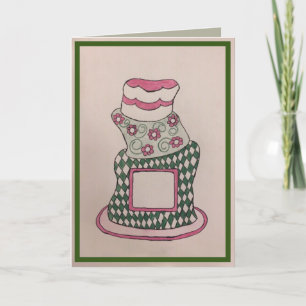 Topsy Turvy Whimsical Geburtstagskuchen-Karte Karte