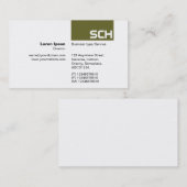 TopTag - Olive Drab Visitenkarte (Vorne/Hinten)