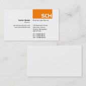 TopTag - Orange Visitenkarte (Vorne/Hinten)