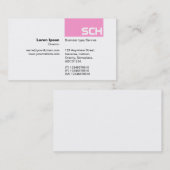 TopTag - Rosa Visitenkarte (Vorne/Hinten)