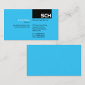 TopTag - Schwarz mit Blue 33CCFF Visitenkarte (Vorne/Hinten)