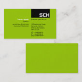 TopTag - Schwarz mit Martian Green Visitenkarte (Vorne/Hinten)