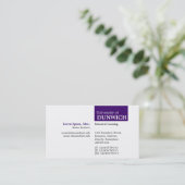 TopTag-Universität - Tief Lila Visitenkarte (Stehend Vorderseite)