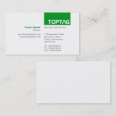 TopTag v2 - Grass Green Visitenkarte (Vorne/Hinten)
