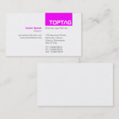 TopTag v2 - Magenta Visitenkarte (Vorne/Hinten)