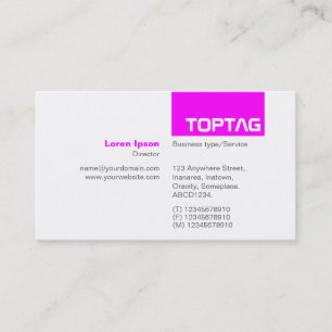 TopTag v2 - Magenta Visitenkarte