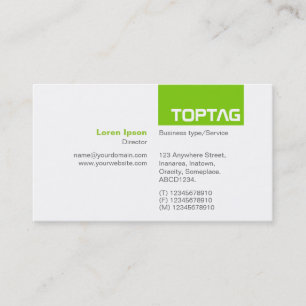 TopTag v2 - Martian Green Visitenkarte