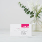 TopTag v2 - Neon Red Visitenkarte (Stehend Vorderseite)