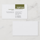 TopTag v2 - Olive Drab Visitenkarte (Vorne/Hinten)