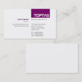 TopTag v2 - Plum Visitenkarte (Vorne/Hinten)