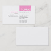 TopTag v2 - Rosa Visitenkarte (Vorne/Hinten)