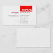 TopTag v2 - Rot Visitenkarte (Vorne/Hinten)