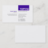 TopTag v2 - Storm Blue Visitenkarte (Vorne/Hinten)