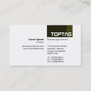 TopTag v2 - Tone Corner - Gelb Visitenkarte
