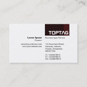 TopTag v2 - Tone Corner - Rot Visitenkarte