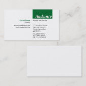 TopTag v3 - Forest Green Visitenkarte (Vorne/Hinten)