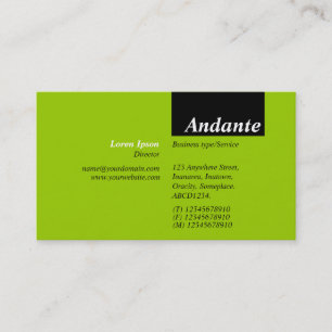 TopTag v3 - Schwarz mit Mars Green Visitenkarte