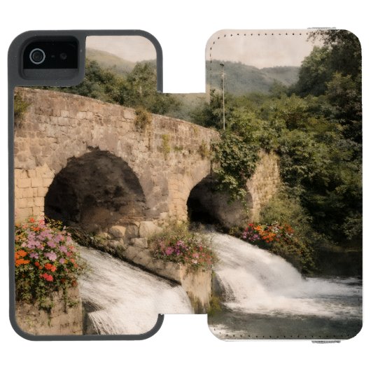 toque relajante a tu hogar incipio iPhone Geldbeutel-Hülle (Folio Geöffnet)