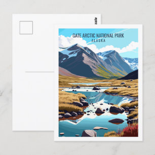 Tor Arktis Alaska Vintage-Reiseort  Postkarte