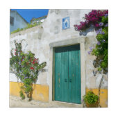 Tor aus grün-grünem Holz Fliese (Vorderseite)