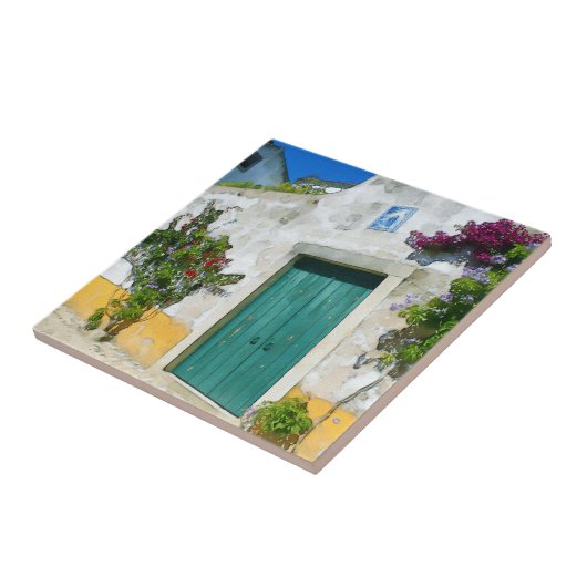 Tor aus grün-grünem Holz Fliese (Seite)