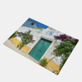 Tor aus grün-grünem Holz Fußmatte (Schrägansicht)