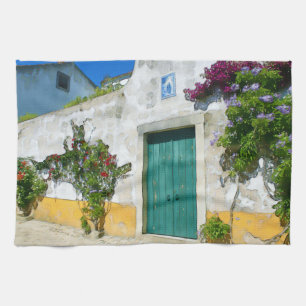 Tor aus grün-grünem Holz Küchentuch