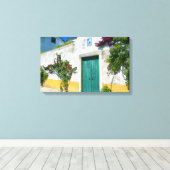 Tor aus grün-grünem Holz Leinwanddruck (Insitu (Holzboden))