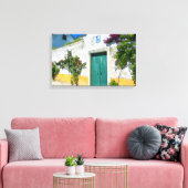 Tor aus grün-grünem Holz Leinwanddruck (Insitu (Wohnzimmer))