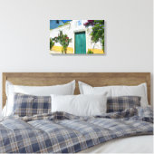 Tor aus grün-grünem Holz Leinwanddruck (Insitu (Schlafzimmer))