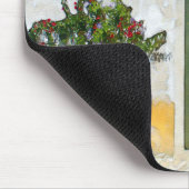 Tor aus grün-grünem Holz Mousepad (Ecke)