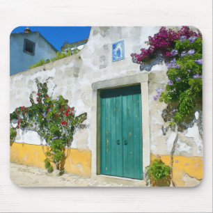 Tor aus grün-grünem Holz Mousepad