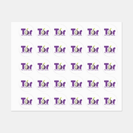 Tor - Der Zwiebel-Router Etiketten (Blatt)