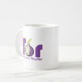 Tor - Der Zwiebel-Router Kaffeetasse (Vorderseite Links)