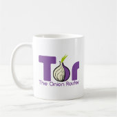 Tor - Der Zwiebel-Router Kaffeetasse (Links)