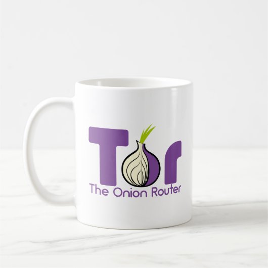 Tor - Der Zwiebel-Router Kaffeetasse (Links)