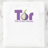 Tor - Der Zwiebel-Router Ovaler Aufkleber (Tasche)