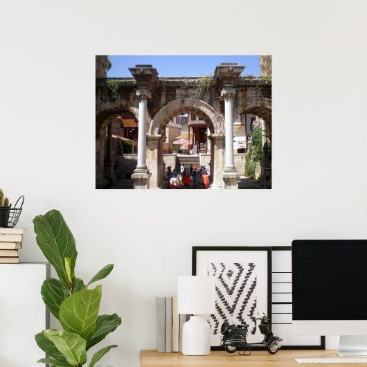 Tor des römischen Kaisers Hadrian Poster (Heimbüro)