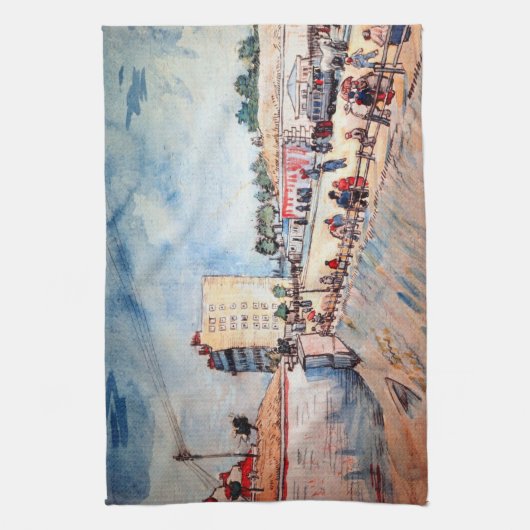 Tor in den Pariser Ramparts von Vincent van Gogh Geschirrtuch (Vertikal)