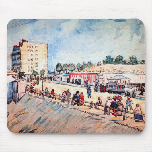 Tor in den Pariser Ramparts von Vincent van Gogh Mousepad (Vorne)