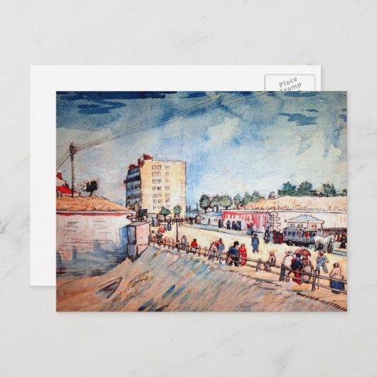 Tor in den Pariser Ramparts von Vincent van Gogh Postkarte (Vorne/Hinten)