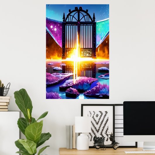 Tor ins Jenseits | AI Art Poster (Heimbüro)
