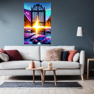 Tor ins Jenseits   AI Art Poster