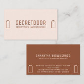Tor-Logo des Fensters "Terracotta Blush Architectu Visitenkarte (Vorne/Hinten)