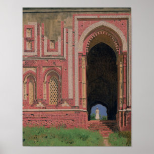 Tor nahe Kutub-Minar, altes Delhi, 1875 Poster