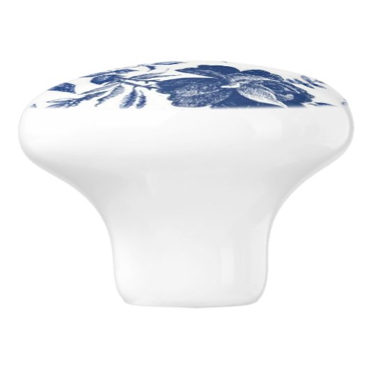 Tor/Schublade mit blauer Rose Keramikknauf (Seitenansicht)