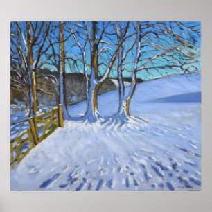 Tor und Bäume Winterdamm Lane Derbyshire 2013 Poster