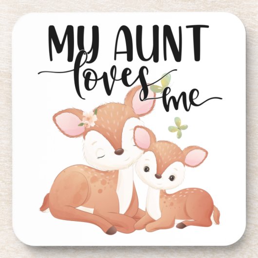 Tor und Fawn My Tante Lieben Getränkeuntersetzer (Vorderseite)