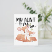 Tor und Fawn My Tante Lieben Postkarte (Stehend Vorderseite)
