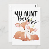 Tor und Fawn My Tante Lieben Postkarte (Vorne/Hinten)
